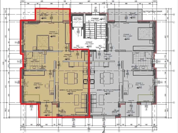 Тристаен апартамент в Хасково, Червена стена - 119 кв.м за 818 €/кв.м - Снимка #1