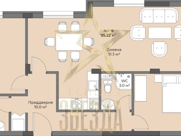 Тристаен апартамент в Пловдив, Беломорски - 106 кв.м за 965 €/кв.м - Снимка #1