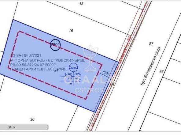 Парцел в с. Горни Богров, Област София-град - 2999 кв.м за 59 €/кв.м - Снимка #1