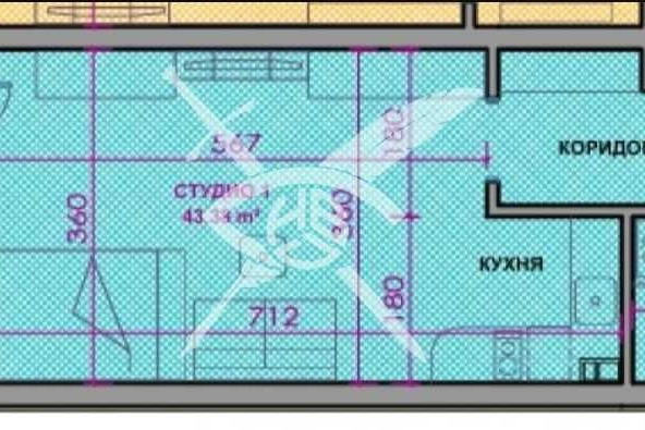 Едностаен апартамент в Поморие - 43 кв.м за 1312 €/кв.м - Снимка #1