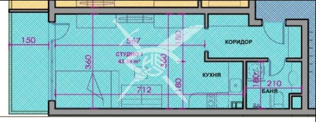 Едностаен апартамент в Поморие - 43 кв.м за 1312 €/кв.м - Снимка #1