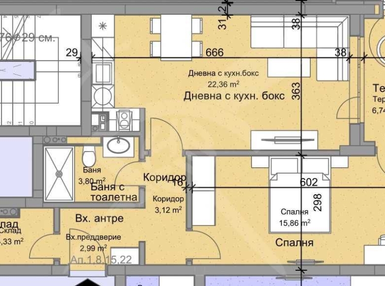 Двустаен апартамент в Пловдив, Остромила - 81 кв.м за 1122 €/кв.м - Снимка #1