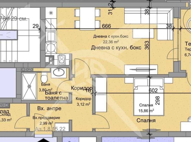 Двустаен апартамент в Пловдив, Остромила - 78 кв.м за 632 €/кв.м - Снимка #1