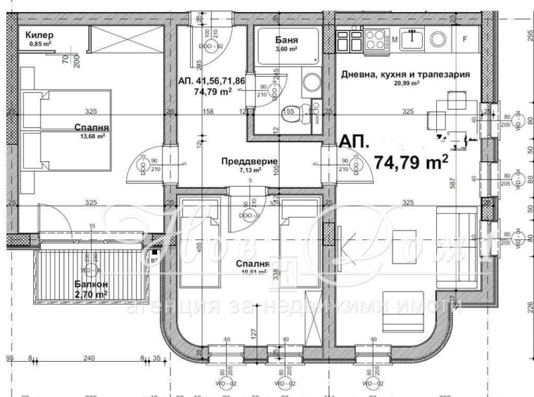 Тристаен апартамент в София, Сердика - 97 кв.м за 1054 €/кв.м - Снимка #1