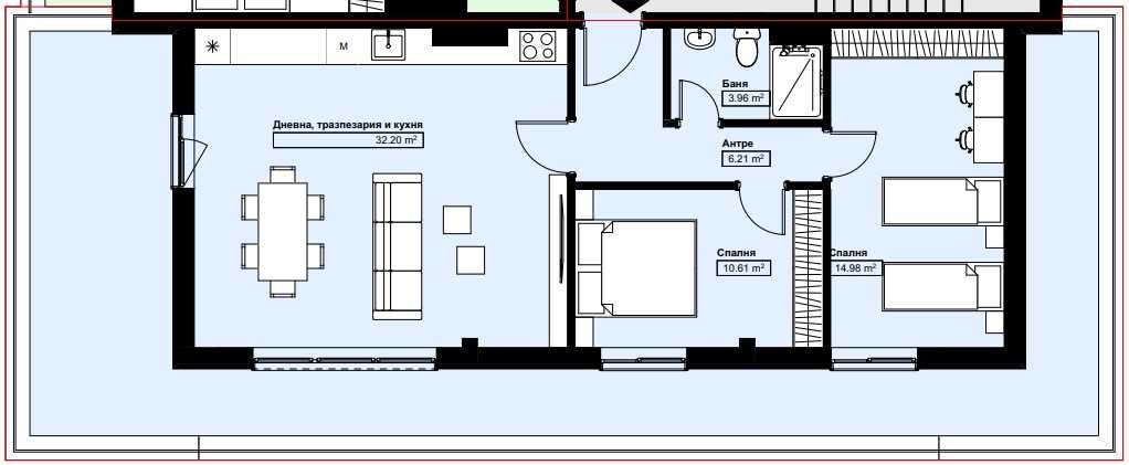 Тристаен апартамент в Асеновград - 86 кв.м за 755 €/кв.м - Снимка #1