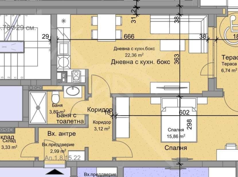 Двустаен апартамент в Пловдив, Остромила - 81 кв.м за 1224 €/кв.м - Снимка #1