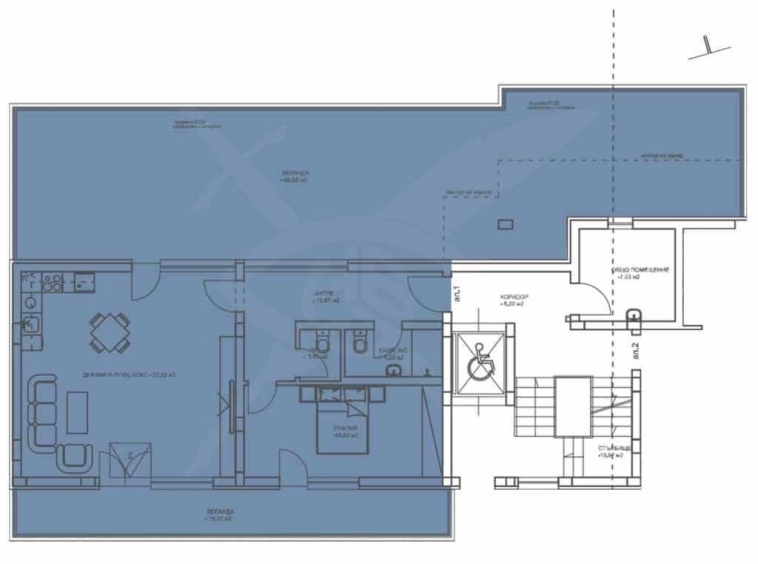 Тристаен апартамент в Пловдив, Коматево - 105 кв.м за 1198 €/кв.м - Снимка #1