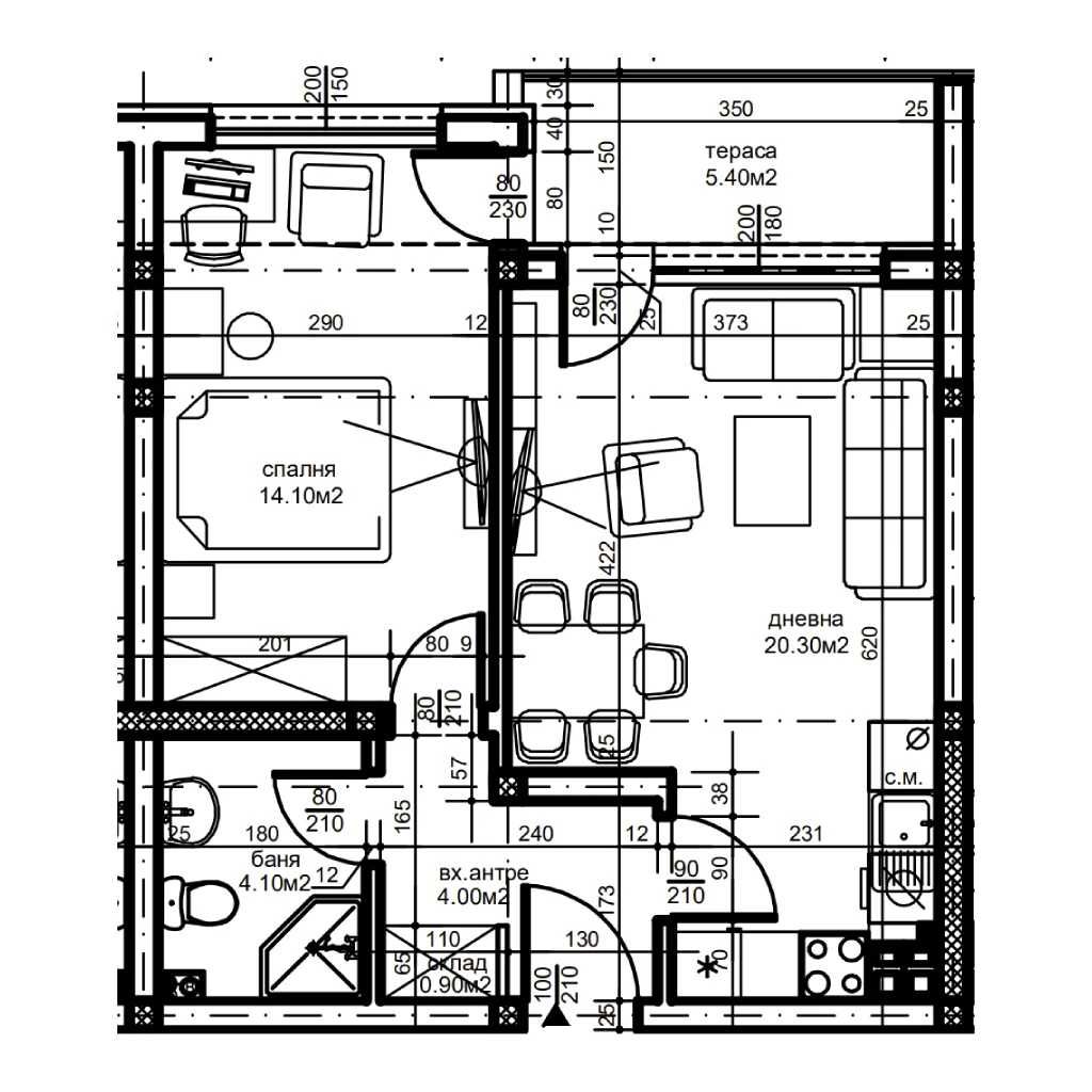 Двустаен апартамент в Пловдив, Южен - 66 кв.м за 1300 €/кв.м - Снимка #1
