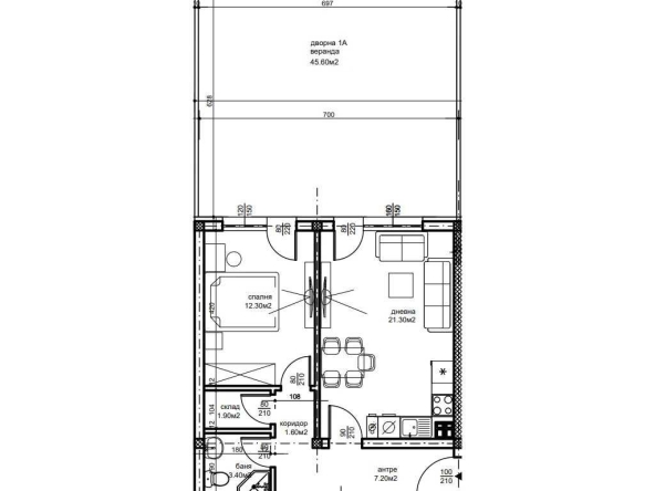 Двустаен апартамент в Пловдив, Беломорски - 108 кв.м за 424 €/кв.м - Снимка #1