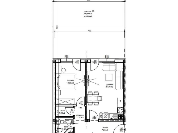 Двустаен апартамент в Пловдив, Беломорски - 108 кв.м за 424 €/кв.м - Снимка #1