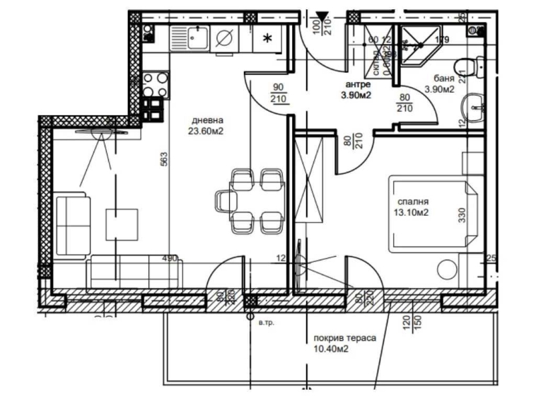 Двустаен апартамент в Пловдив, Беломорски - 71 кв.м за 531 €/кв.м - Снимка #1