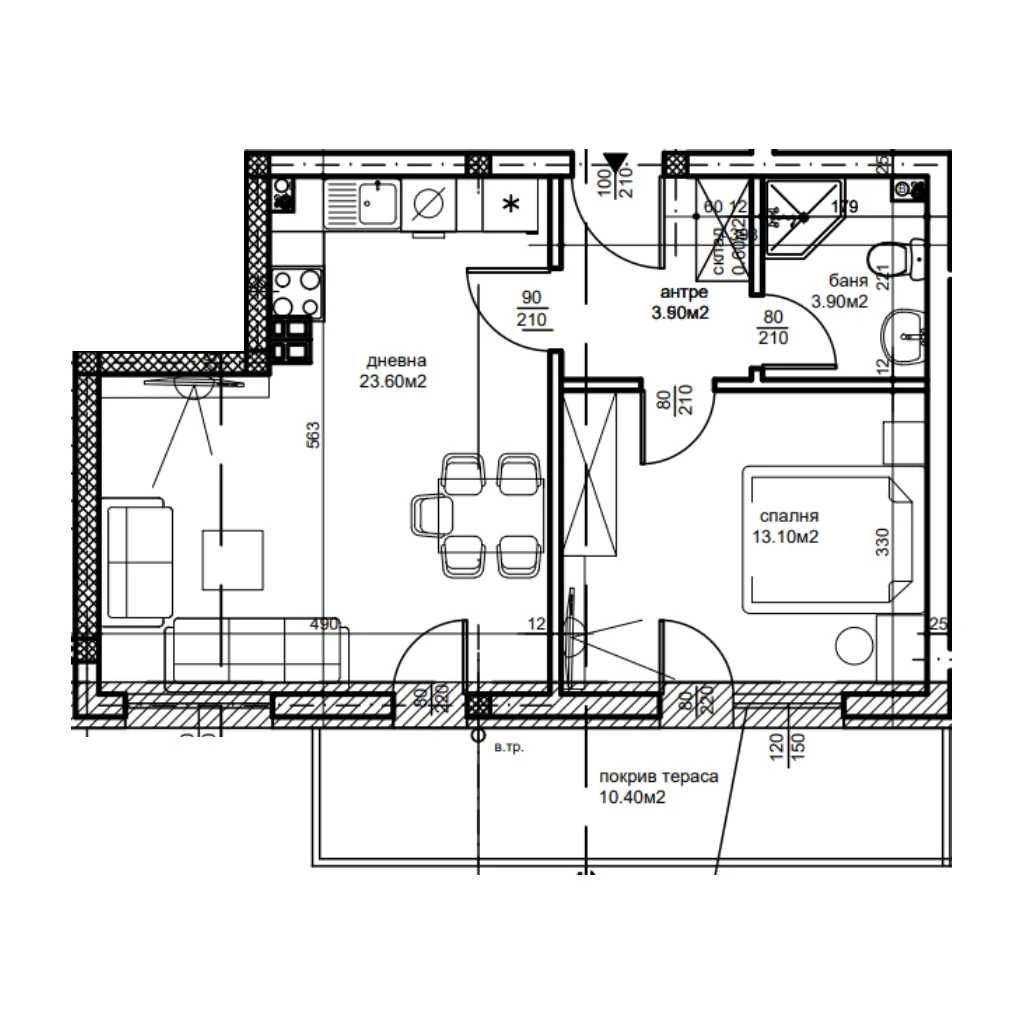 Двустаен апартамент в Пловдив, Беломорски - 71 кв.м за 531 €/кв.м - Снимка #1