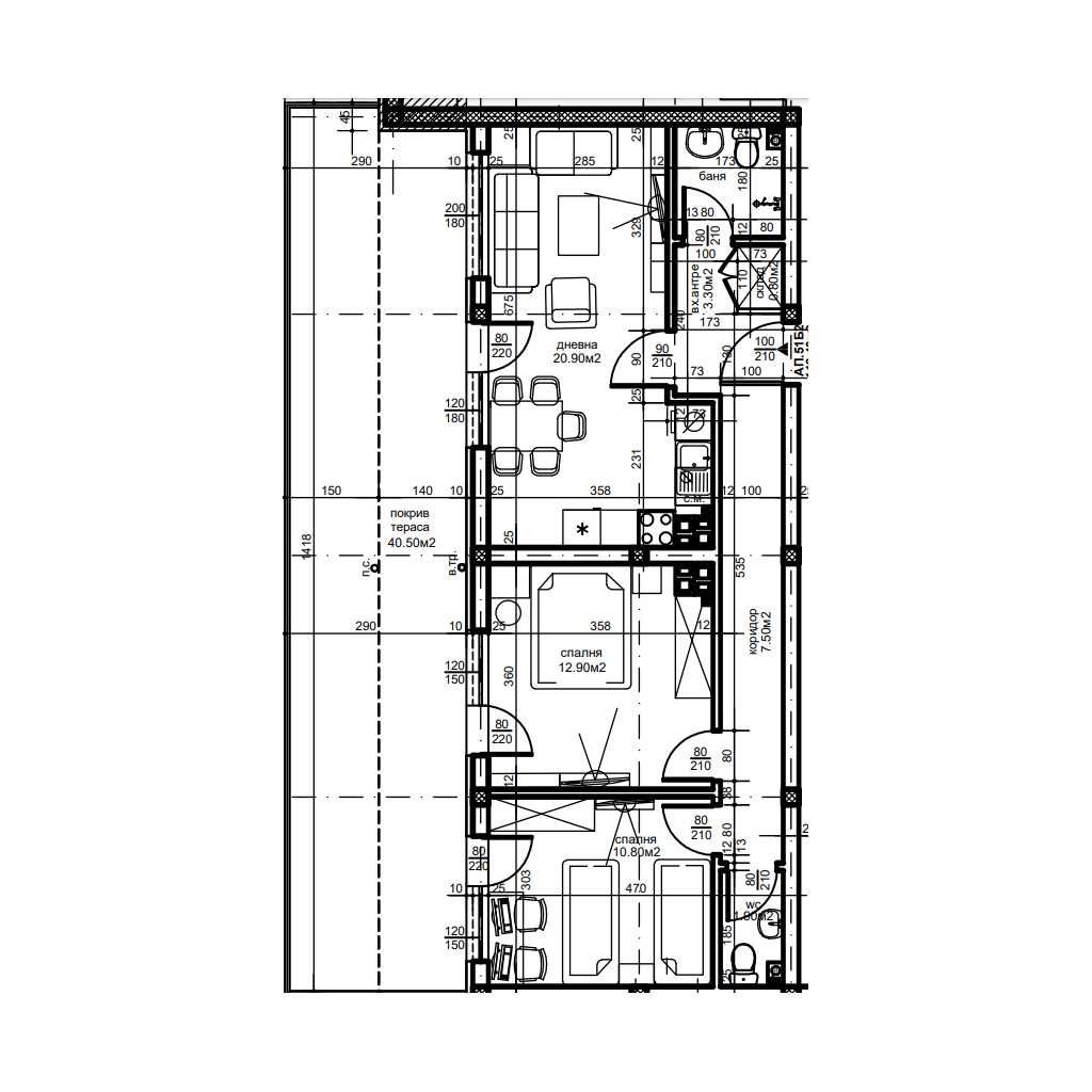Тристаен апартамент в Пловдив, Южен - 127 кв.м за 412 €/кв.м - Снимка #1