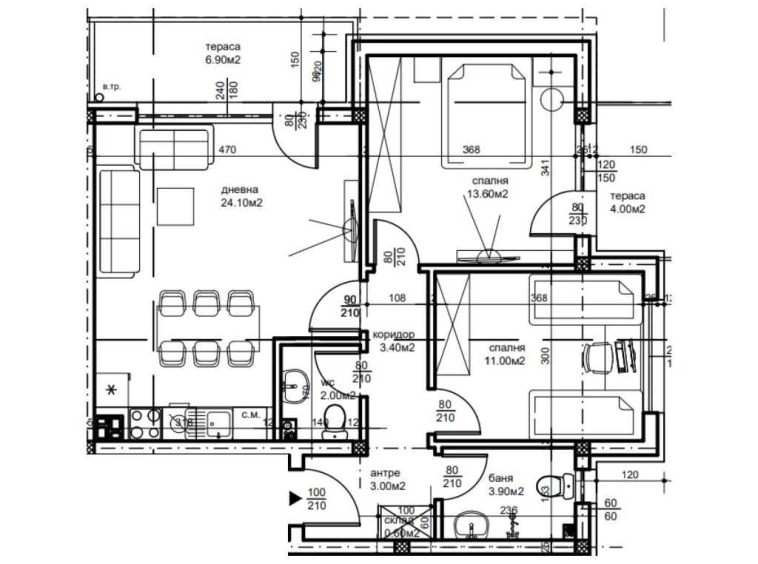 Тристаен апартамент в Пловдив, Беломорски - 97 кв.м за 556 €/кв.м - Снимка #1