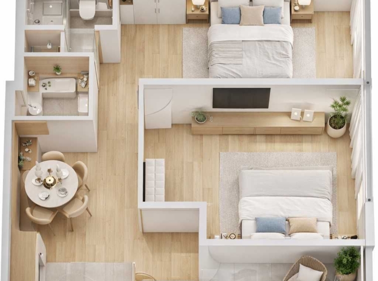 Двустаен апартамент в Пловдив, Южен - 66 кв.м за 5879 €/кв.м - Снимка #1