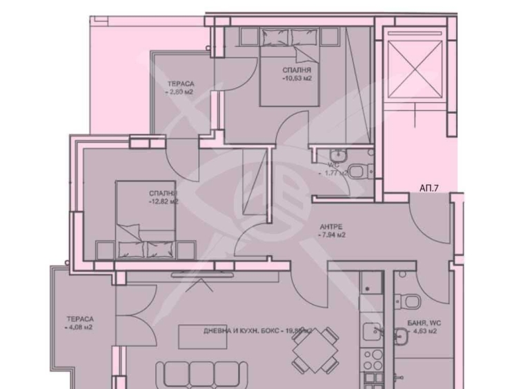 Тристаен апартамент в Пловдив, Каменица 1 - 105 кв.м за 2504 €/кв.м - Снимка #1