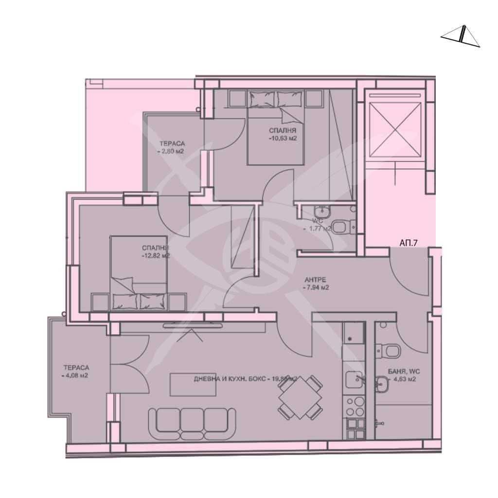 Тристаен апартамент в Пловдив, Каменица 1 - 105 кв.м за 2504 €/кв.м - Снимка #1
