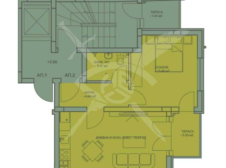 Двустаен апартамент в Пловдив, Каменица 1 - 70 кв.м за 1291 €/кв.м - Снимка #1