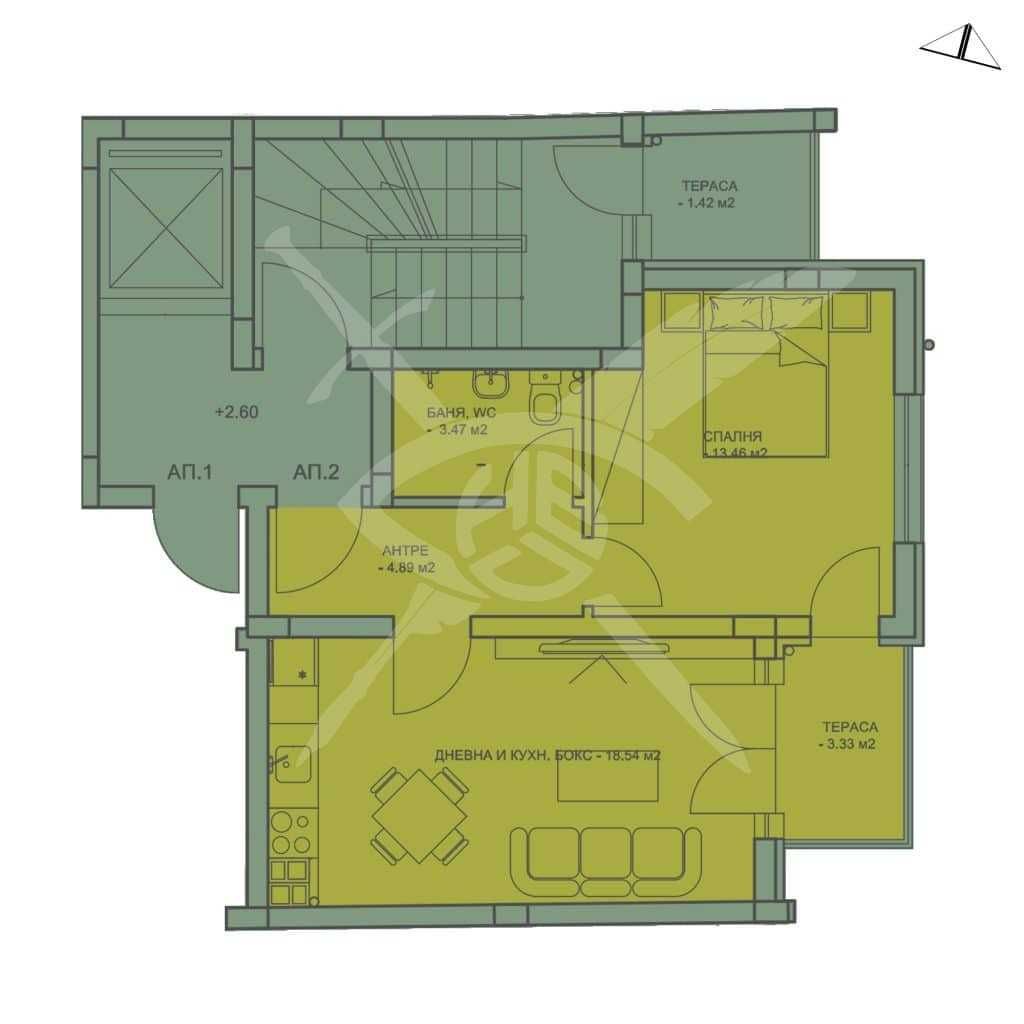 Двустаен апартамент в Пловдив, Каменица 1 - 70 кв.м за 1291 €/кв.м - Снимка #1
