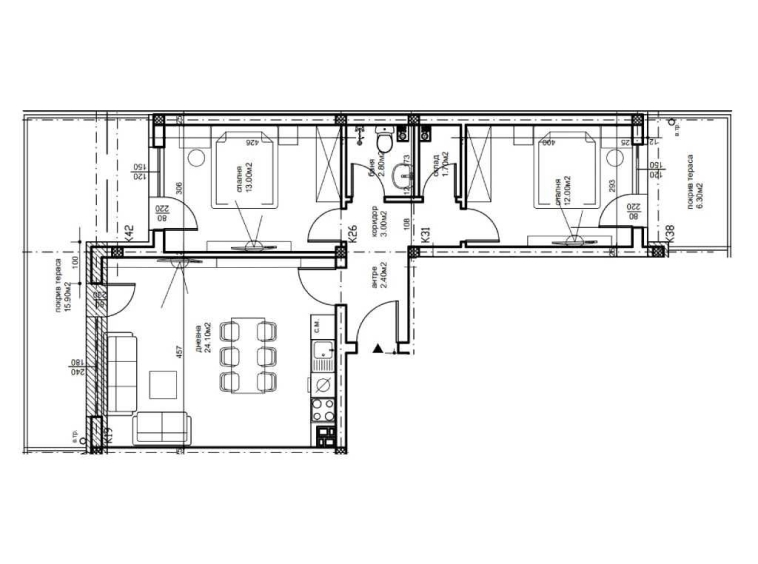 Тристаен апартамент в Пловдив, Беломорски - 109 кв.м за 934 €/кв.м - Снимка #1