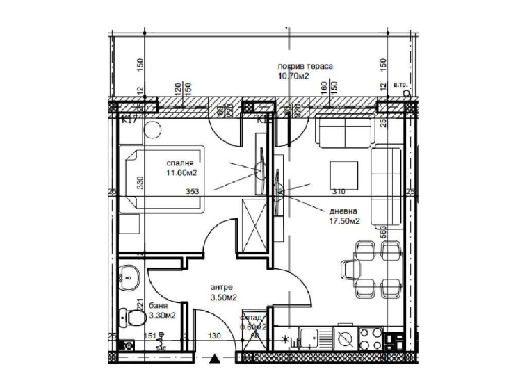 Двустаен апартамент в Пловдив, Беломорски - 62 кв.м за 999 €/кв.м - Снимка #1