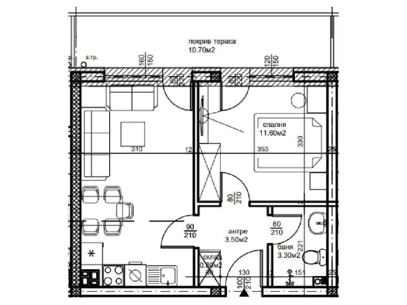 Двустаен апартамент в Пловдив, Беломорски - 61 кв.м за 1022 €/кв.м - Снимка #1