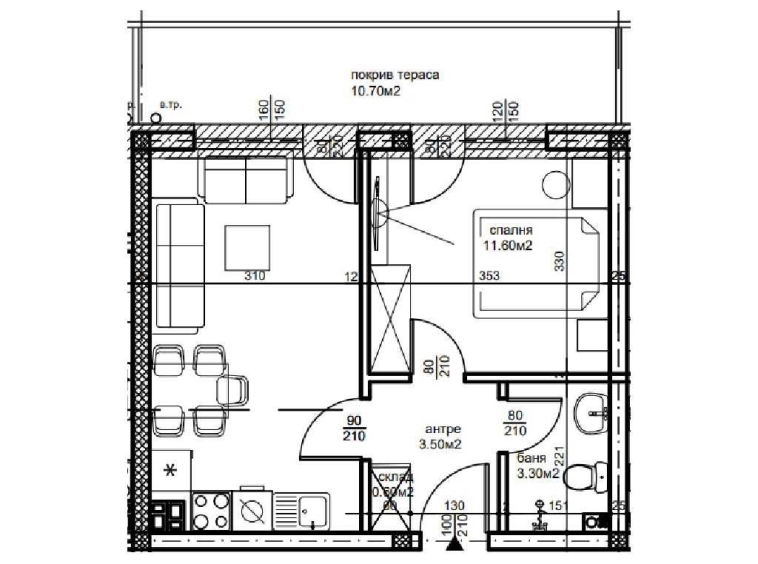Двустаен апартамент в Пловдив, Беломорски - 61 кв.м за 1022 €/кв.м - Снимка #1