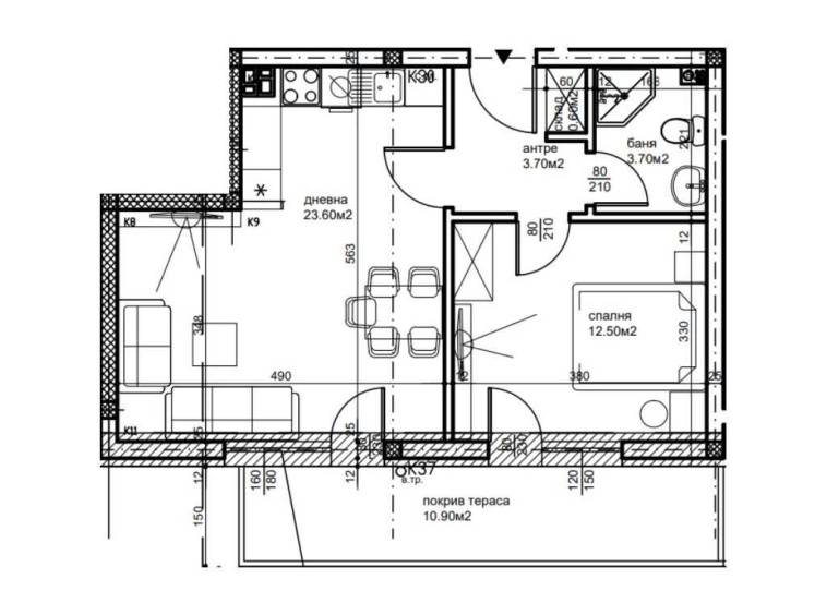 Двустаен апартамент в Пловдив, Беломорски - 72 кв.м за 995 €/кв.м - Снимка #1