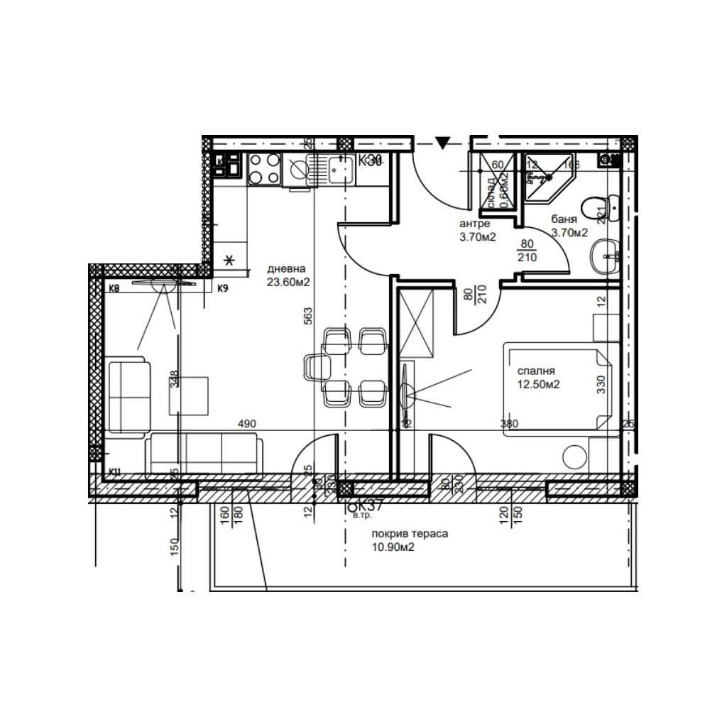 Двустаен апартамент в Пловдив, Беломорски - 72 кв.м за 995 €/кв.м - Снимка #1