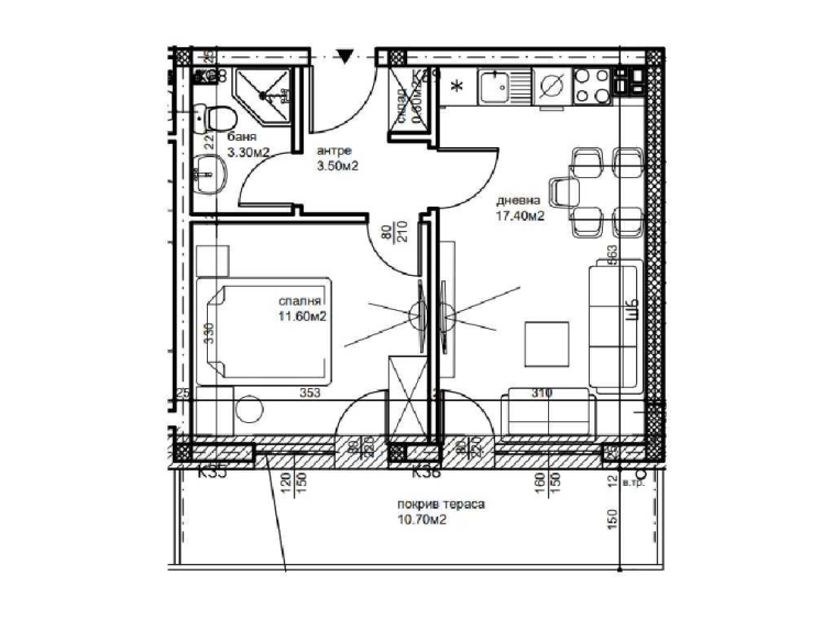Двустаен апартамент в Пловдив, Беломорски - 62 кв.м за 992 €/кв.м - Снимка #1