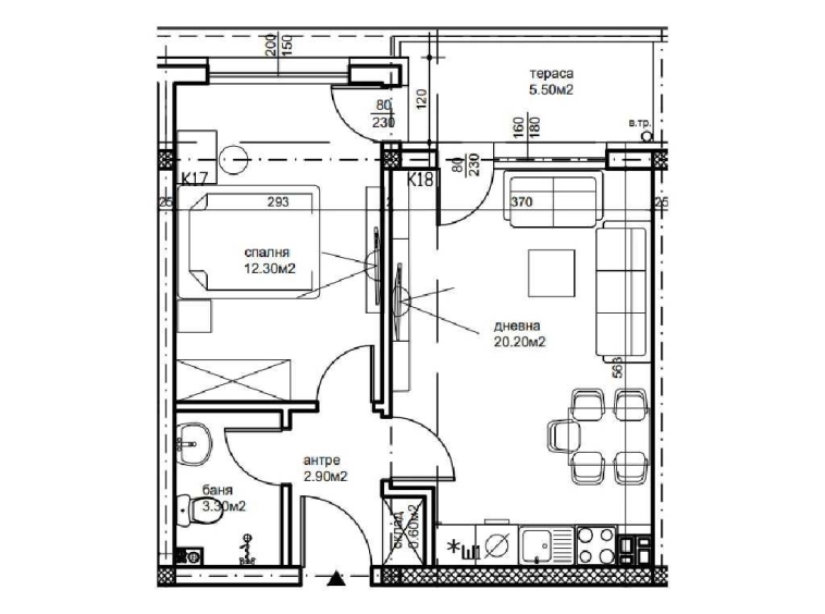 Двустаен апартамент в Пловдив, Беломорски - 60 кв.м за 1052 €/кв.м - Снимка #1