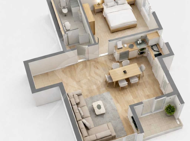 Двустаен апартамент в Пловдив, Прослав - 65 кв.м за 596 €/кв.м - Снимка #1