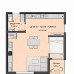 Едностаен апартамент в Пловдив, Остромила - 38 кв.м за 631 €/кв.м - Снимка #1