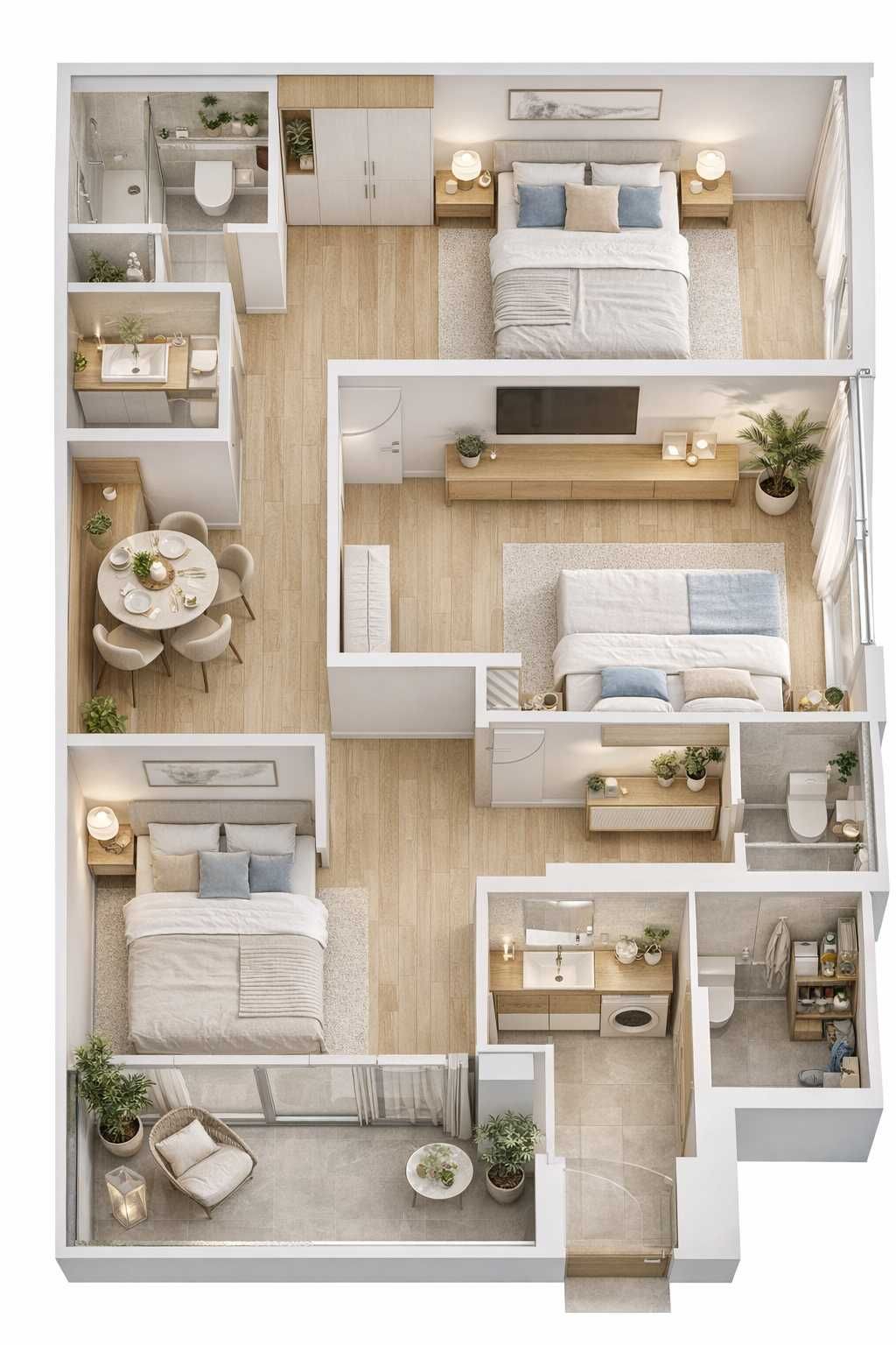 Тристаен апартамент в Пловдив, Кършияка - 81 кв.м за 554 €/кв.м - Снимка #1