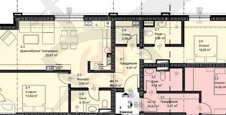 Тристаен апартамент в София, Овча купел - 115 кв.м за 1900 €/кв.м - Снимка #1