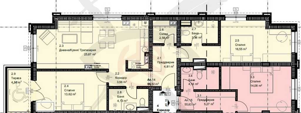 Тристаен апартамент в София, Овча купел - 115 кв.м за 1900 €/кв.м - Снимка #1