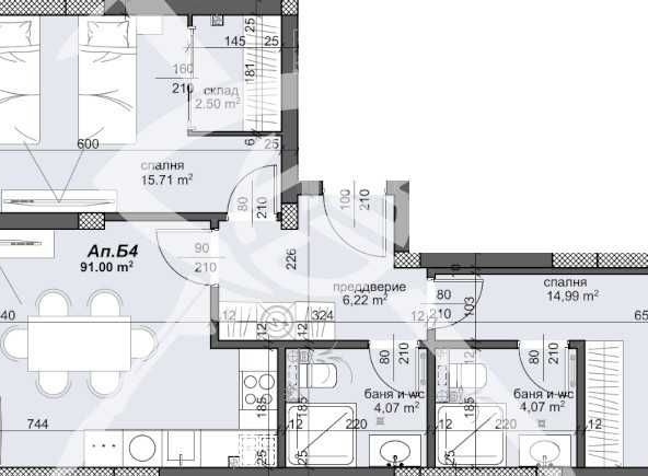 Тристаен апартамент в Пловдив, Тракия - 108 кв.м за 1394 €/кв.м - Снимка #1