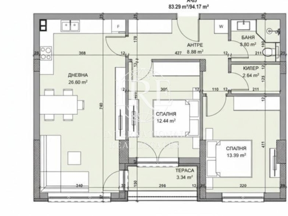 Тристаен апартамент в Варна, Владислав Варненчик - 95 кв.м за 698 €/кв.м - Снимка #1