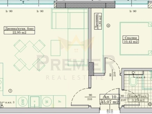 Двустаен апартамент в Варна, Възраждане 3 - 55 кв.м за 826 €/кв.м - Снимка #1