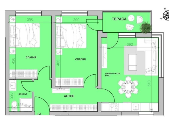 Тристаен апартамент в Пловдив, Христо Смирненски - 87 кв.м за 645 €/кв.м - Снимка #1