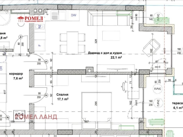 Двустаен апартамент в София, Банишора - 77 кв.м за 1245 €/кв.м - Снимка #1