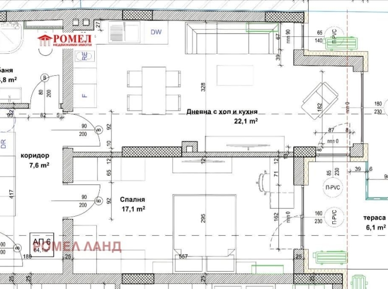Двустаен апартамент в София, Банишора - 77 кв.м за 1245 €/кв.м - Снимка #1