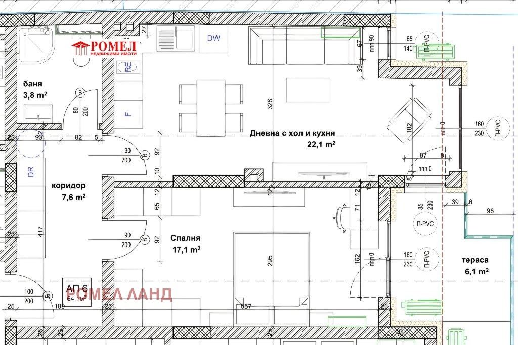 Двустаен апартамент в София, Банишора - 77 кв.м за 1245 €/кв.м - Снимка #1