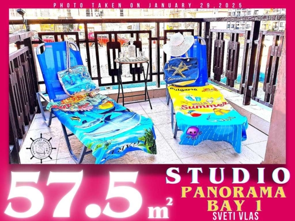 Дава се под наем Едностаен апартамент в Свети Влас - 58 кв.м за 180 € - Снимка #1