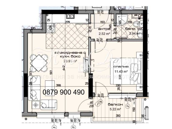 Двустаен апартамент в Варна, Младост 2 - 68 кв.м за 1514 €/кв.м - Снимка #1