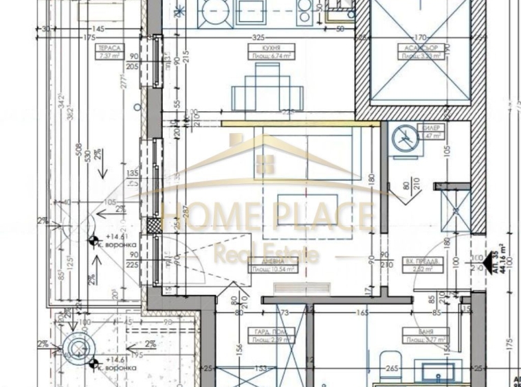 Едностаен апартамент в Варна, Владислав Варненчик - 54 кв.м за 734 €/кв.м - Снимка #1