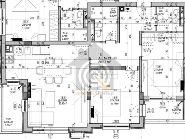 Тристаен апартамент в София, Манастирски ливади - 108 кв.м за 1525 €/кв.м - Снимка #1