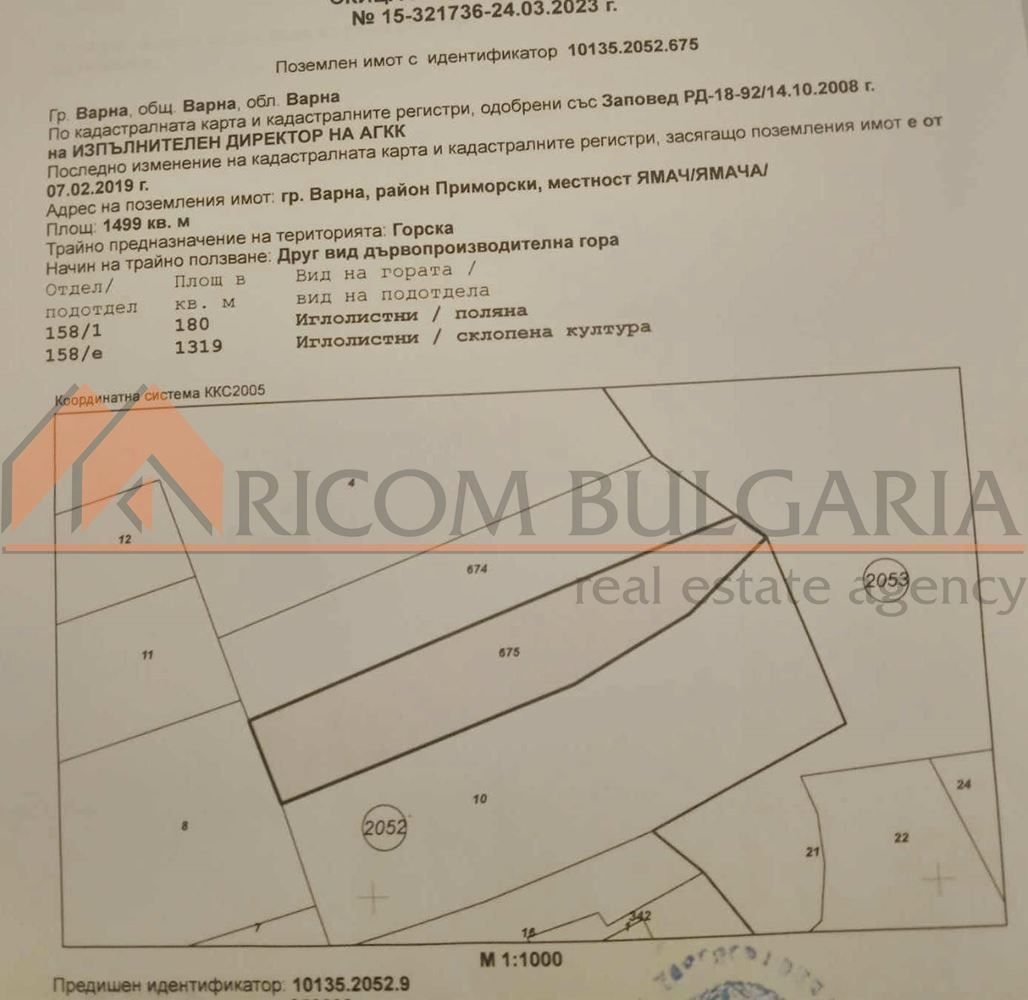 Парцел в Варна, Виница - 1499 кв.м за 21 €/кв.м - Снимка #1