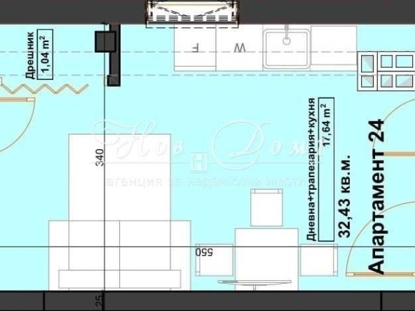 Едностаен апартамент в Варна, Център - 33 кв.м за 1454 €/кв.м - Снимка #1