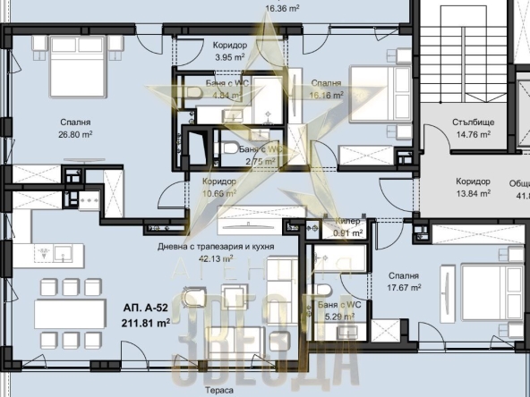 Четиристаен апартамент в Пловдив, Христо Смирненски - 256 кв.м за 1423 €/кв.м - Снимка #1
